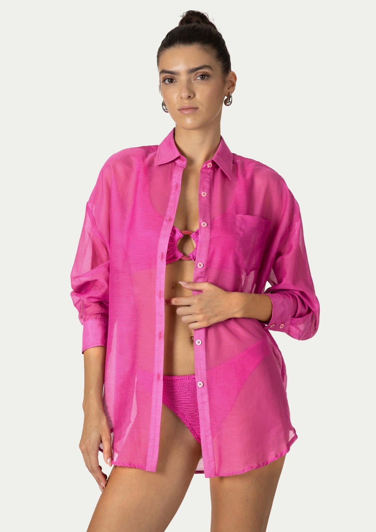 BEACH SHIRT JADE FUSCHIA