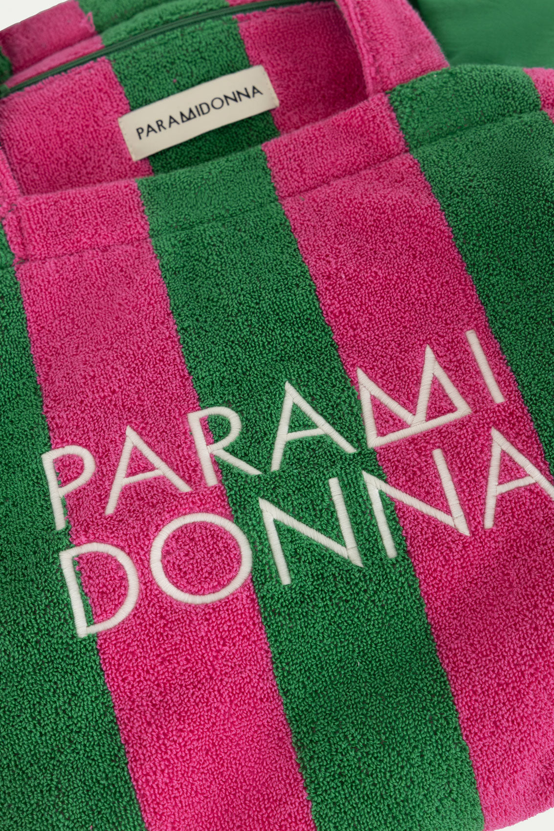 LARGE TOTE BAG FUCHSIA/EMERALD