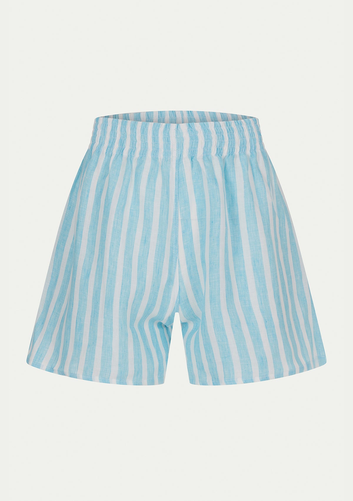 CORA SHORTS STRIPED AQUA BLUE