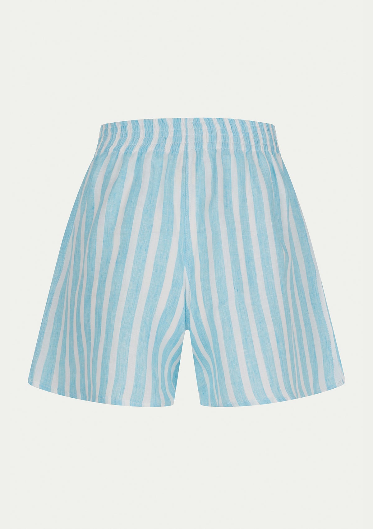 CORA SHORTS STRIPED AQUA BLUE