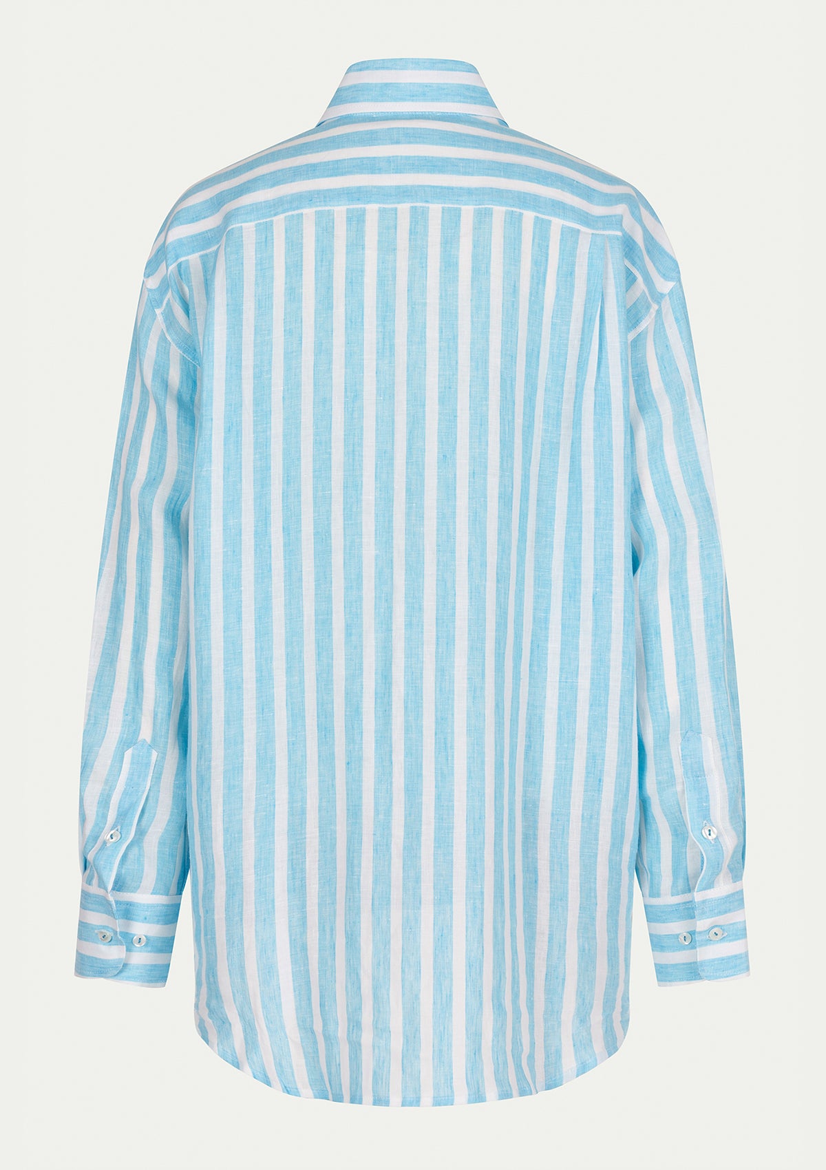 VANESSA SHIRT STRIPED AQUA BLUE