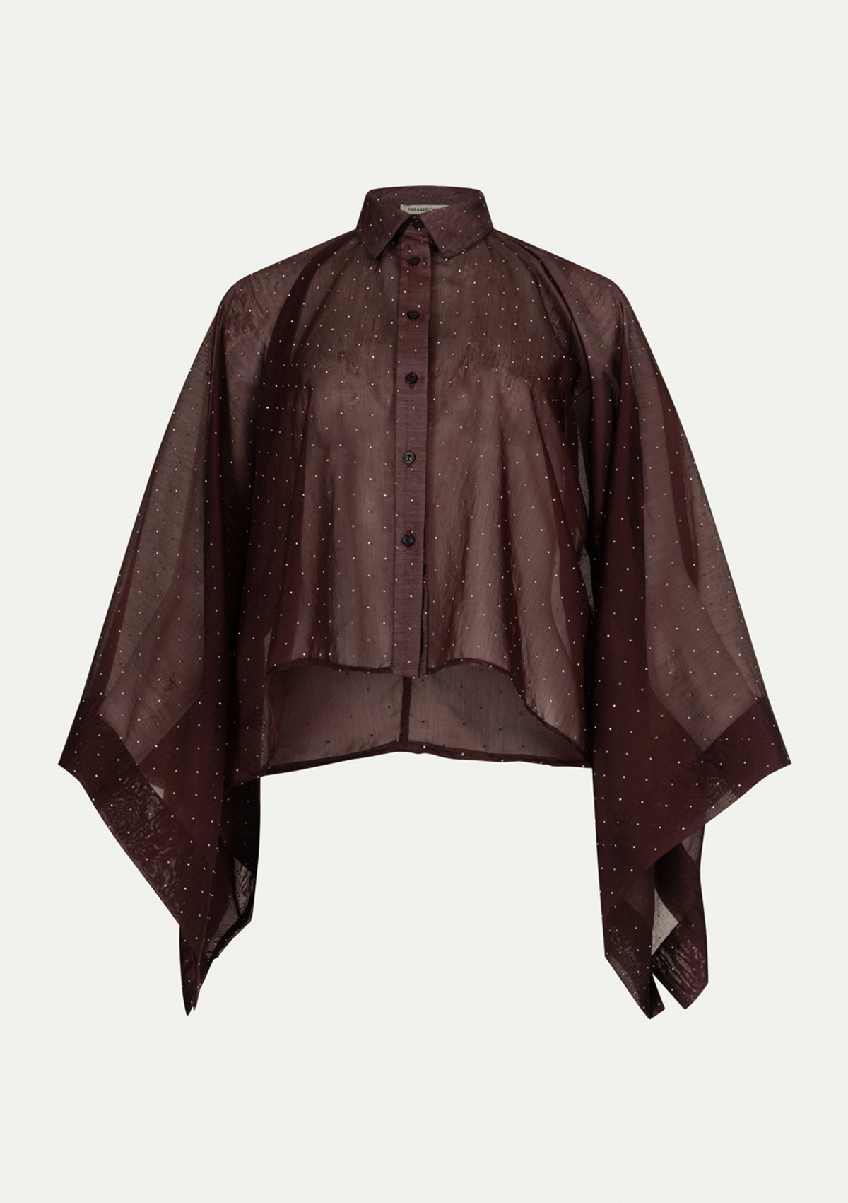 MARINA KIMONO Plum sheer crystal