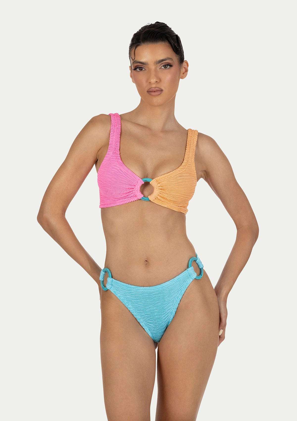 KARI FLAMINGO/PEACH/AQUA BLUE