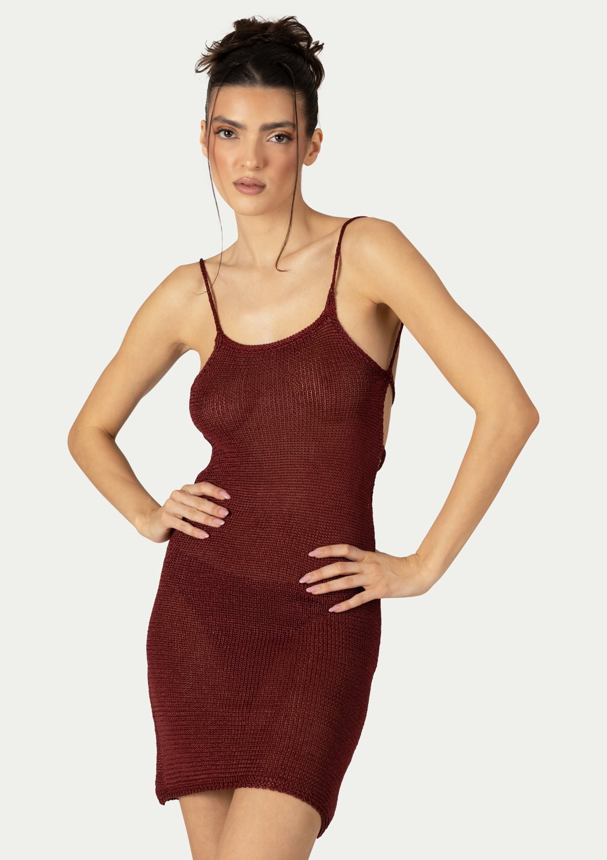 PALOMA DRESS BURGUNDY