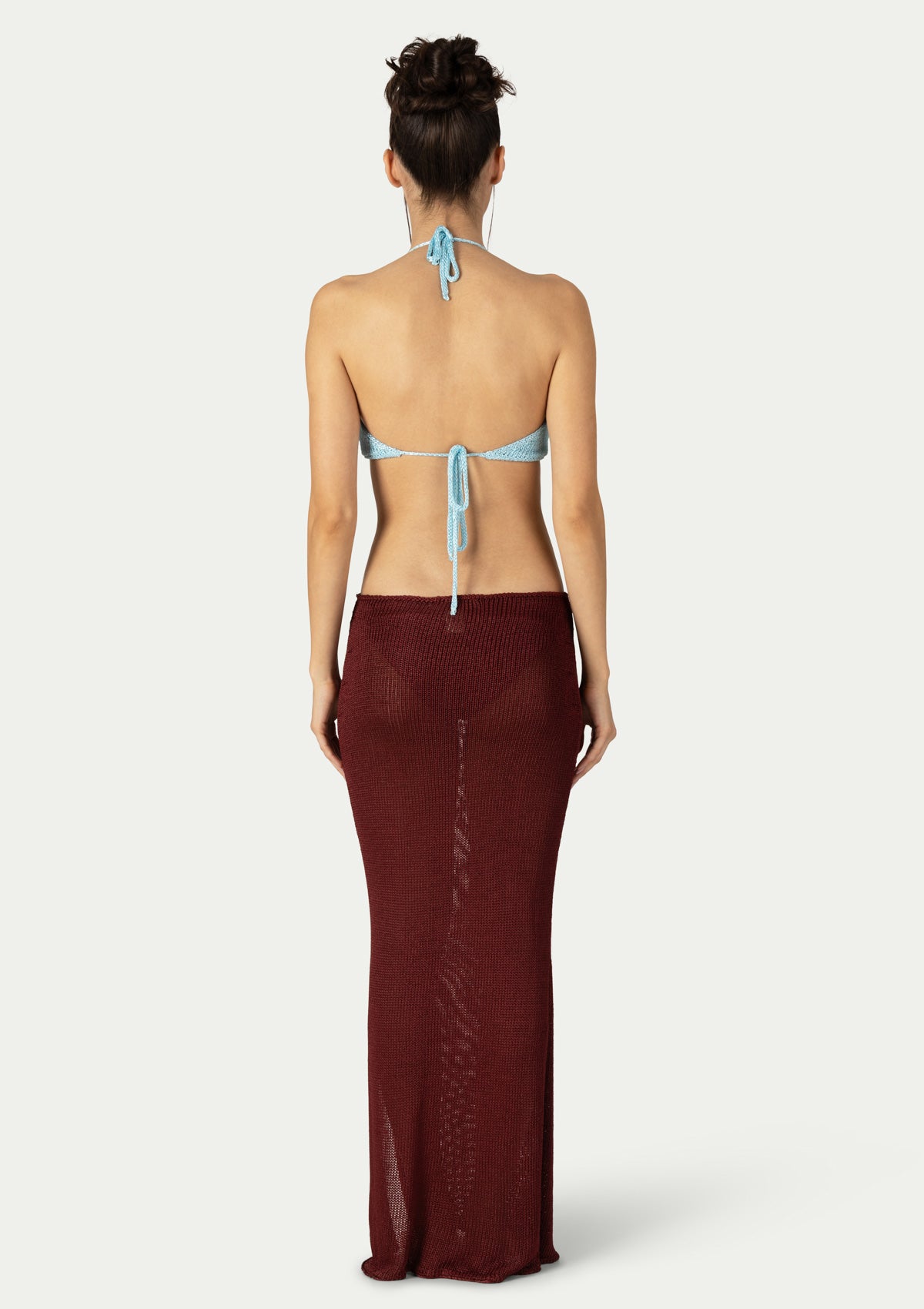 NOAH DRESS BURGUNDY/SKY