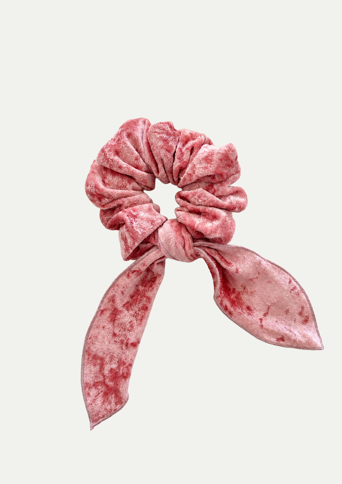 SCRUNCHIE Salmon pink velvet