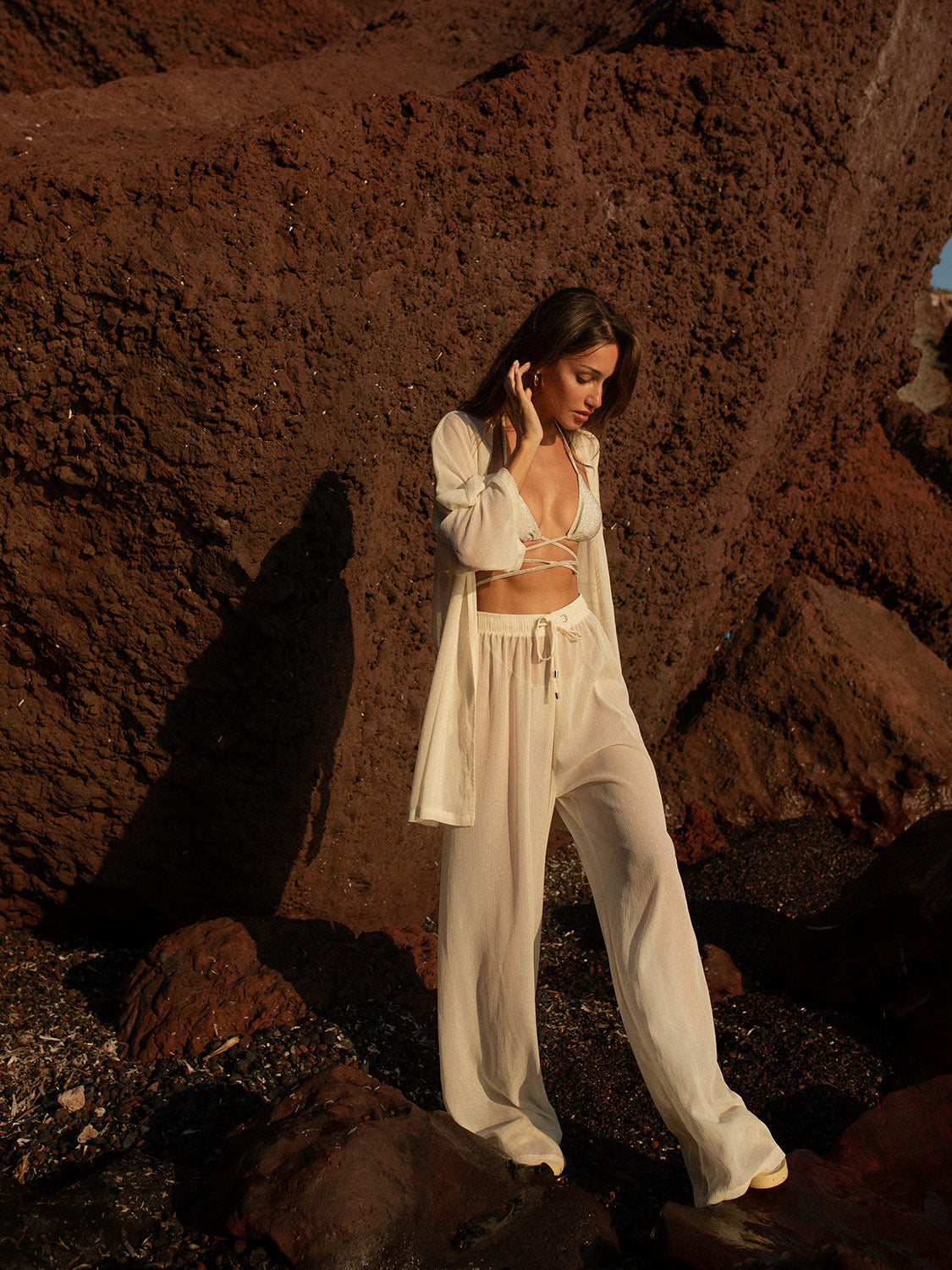 BEACH PANTS AURORA ECRU