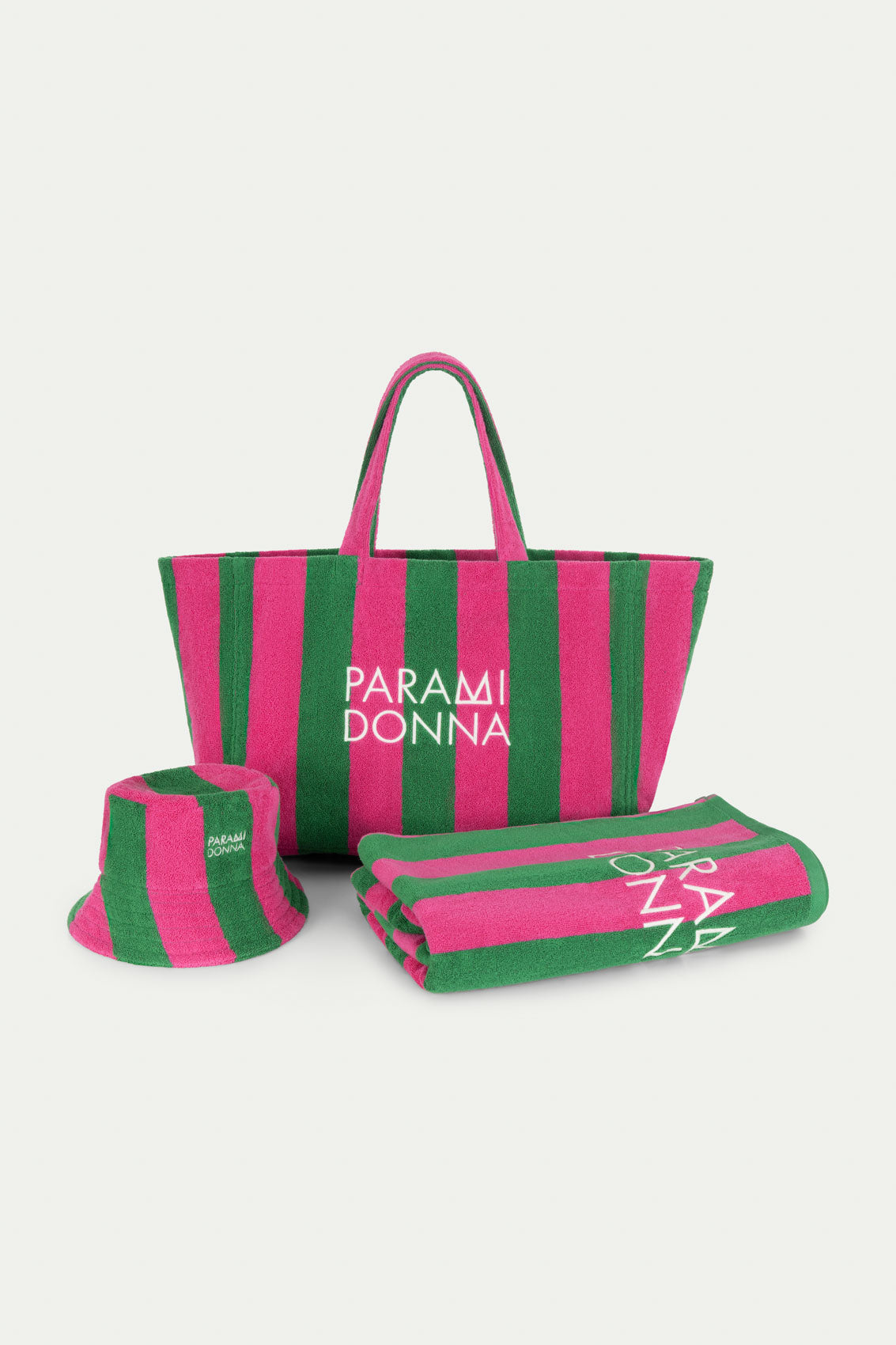 LARGE TOTE BAG FUCHSIA/EMERALD
