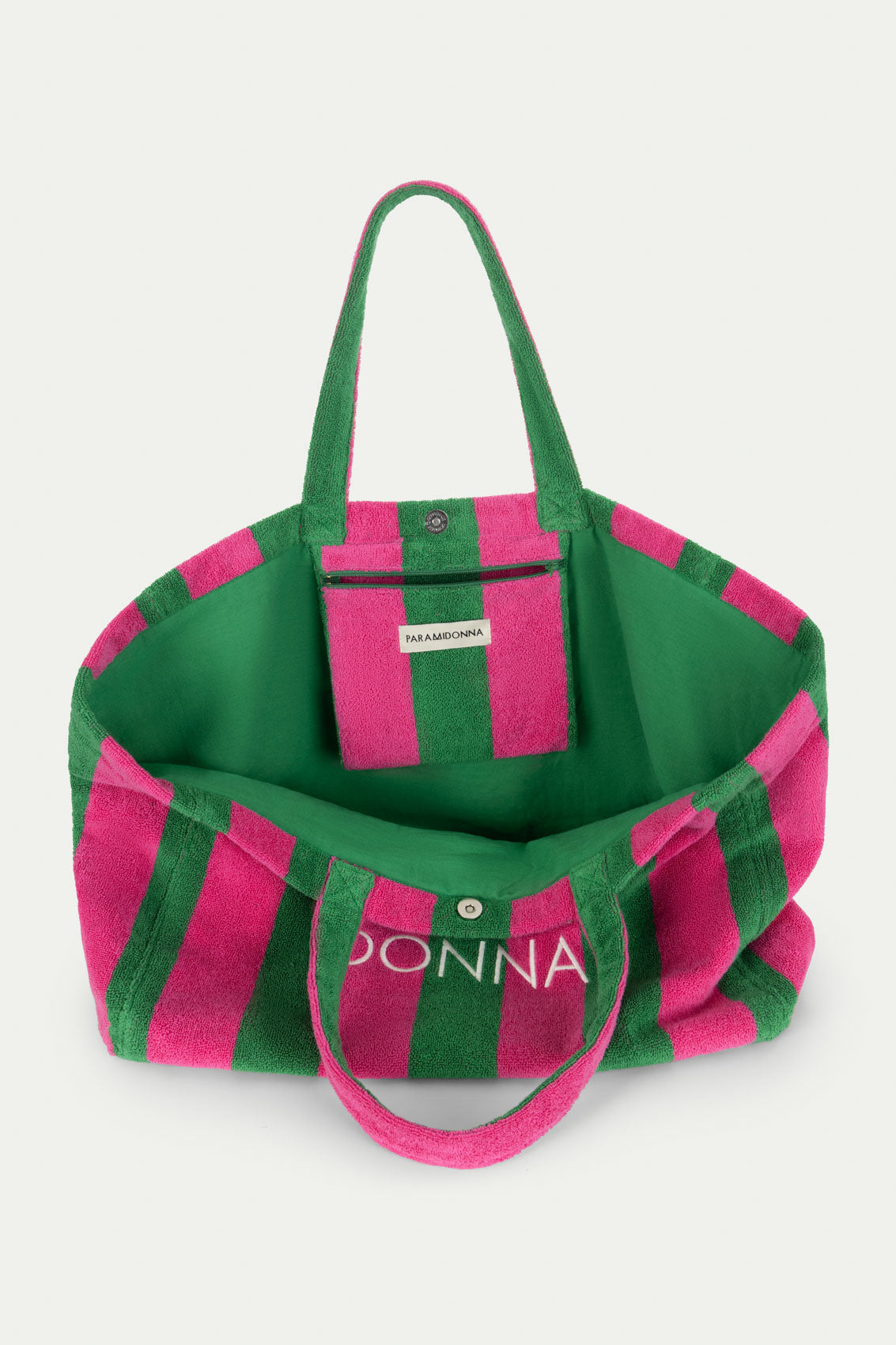 LARGE TOTE BAG FUCHSIA/EMERALD