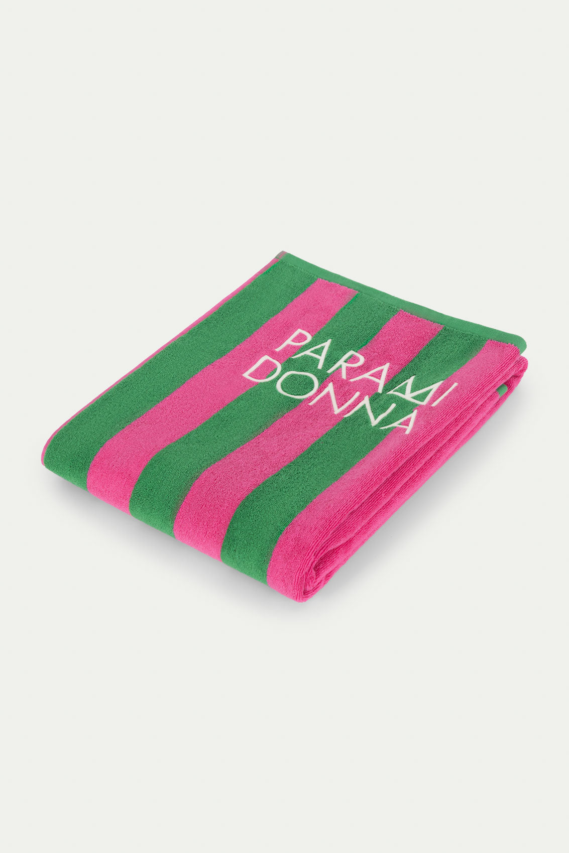 LARGE TOWEL FUCHSIA/EMERALD