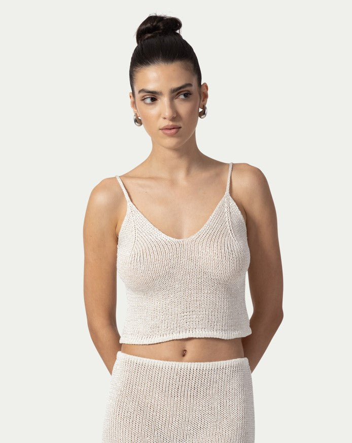 CROCHET TOP BRUNA WHITE