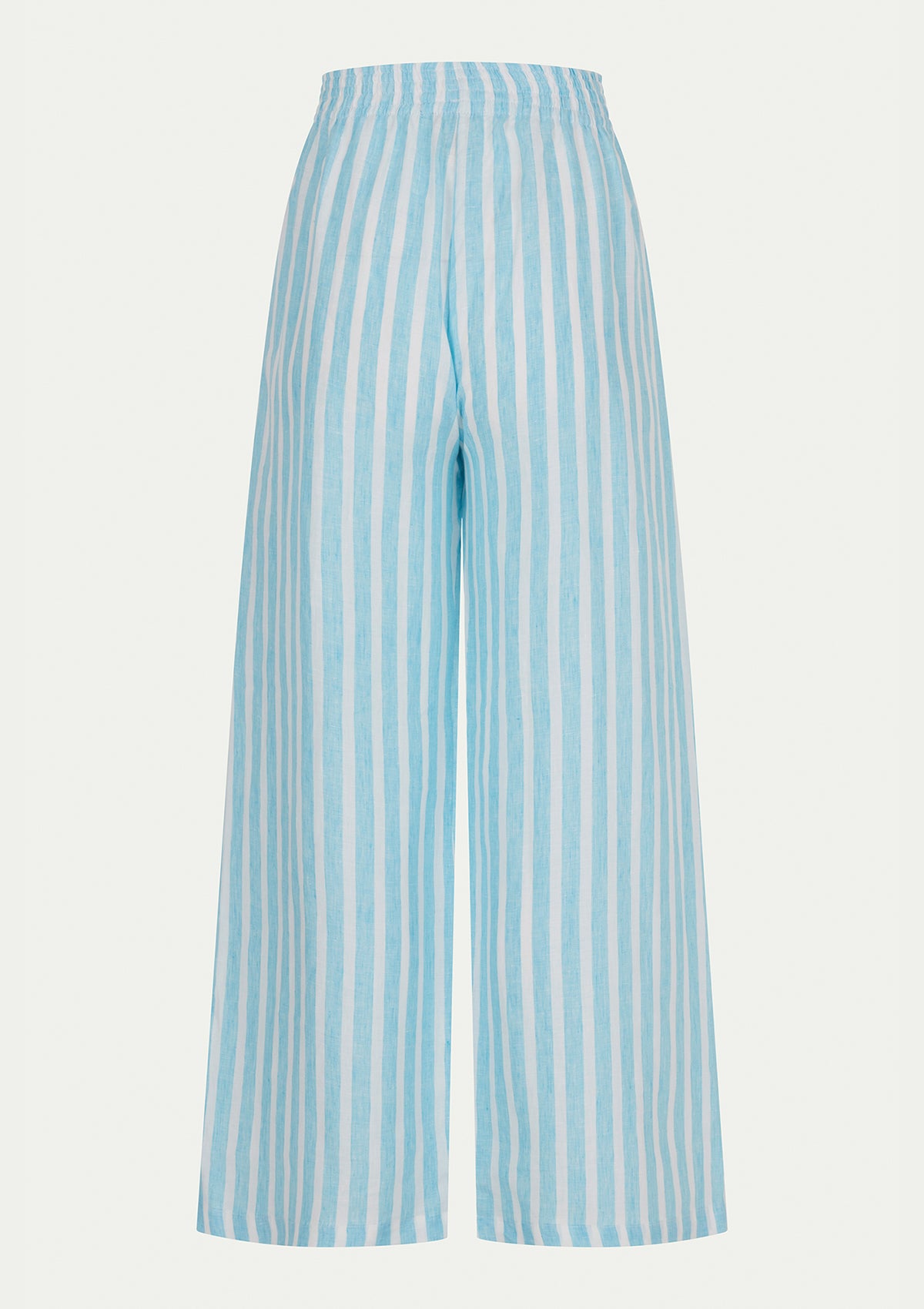 CORA PANTS STRIPED AQUA BLUE
