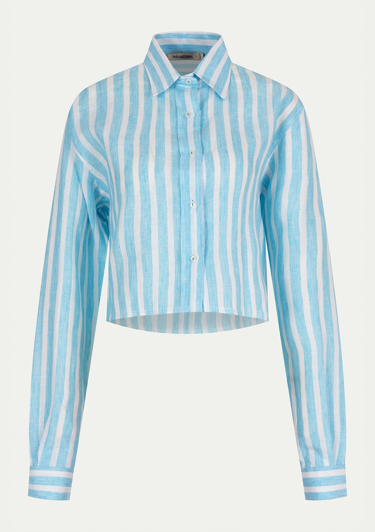 IDA SHIRT STRIPED AQUA BLUE