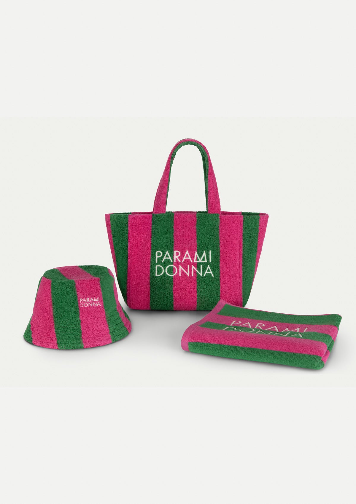 MEDIUM TOTE BAG FUCHSIA/EMERALD