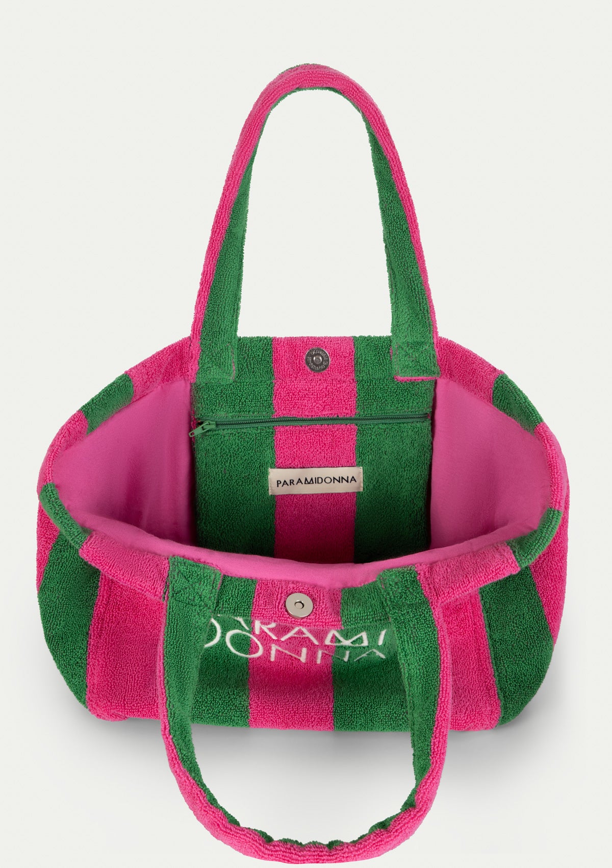 MEDIUM TOTE BAG FUCHSIA/EMERALD