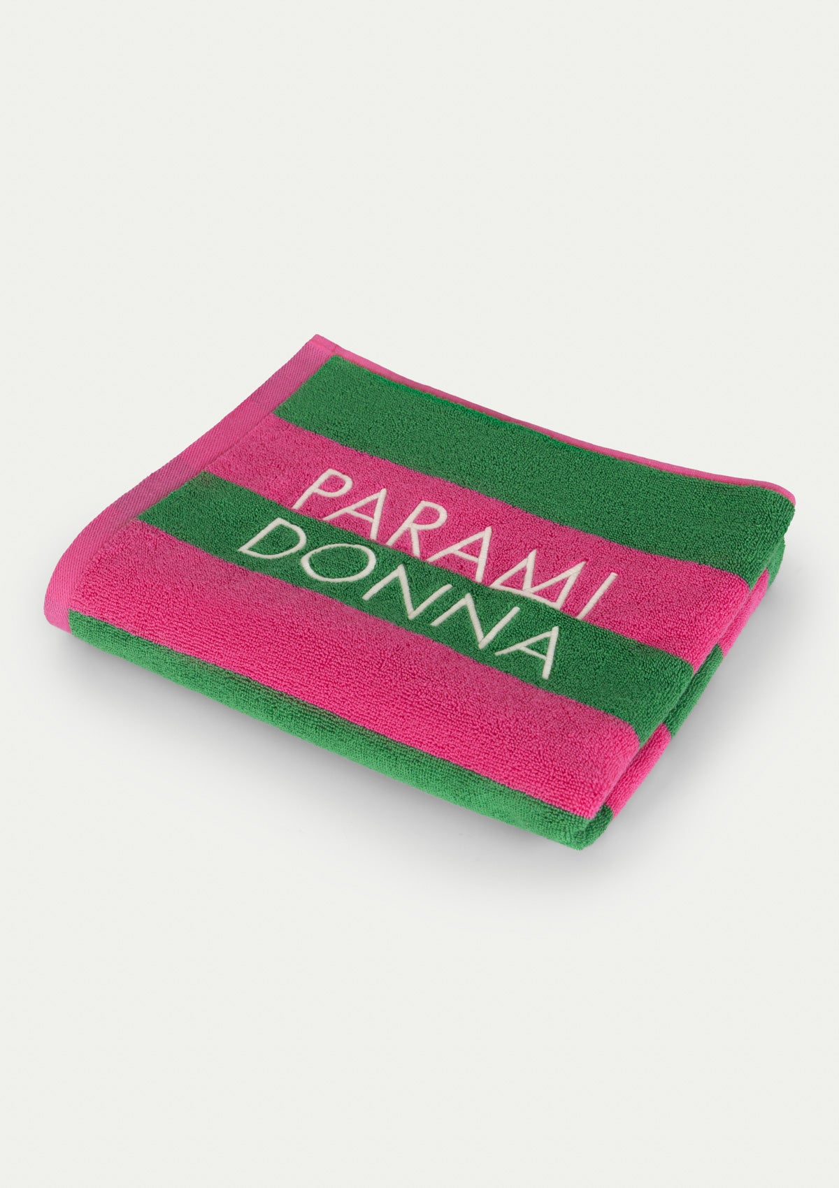 MEDIUM TOWEL FUCHSIA/EMERALD