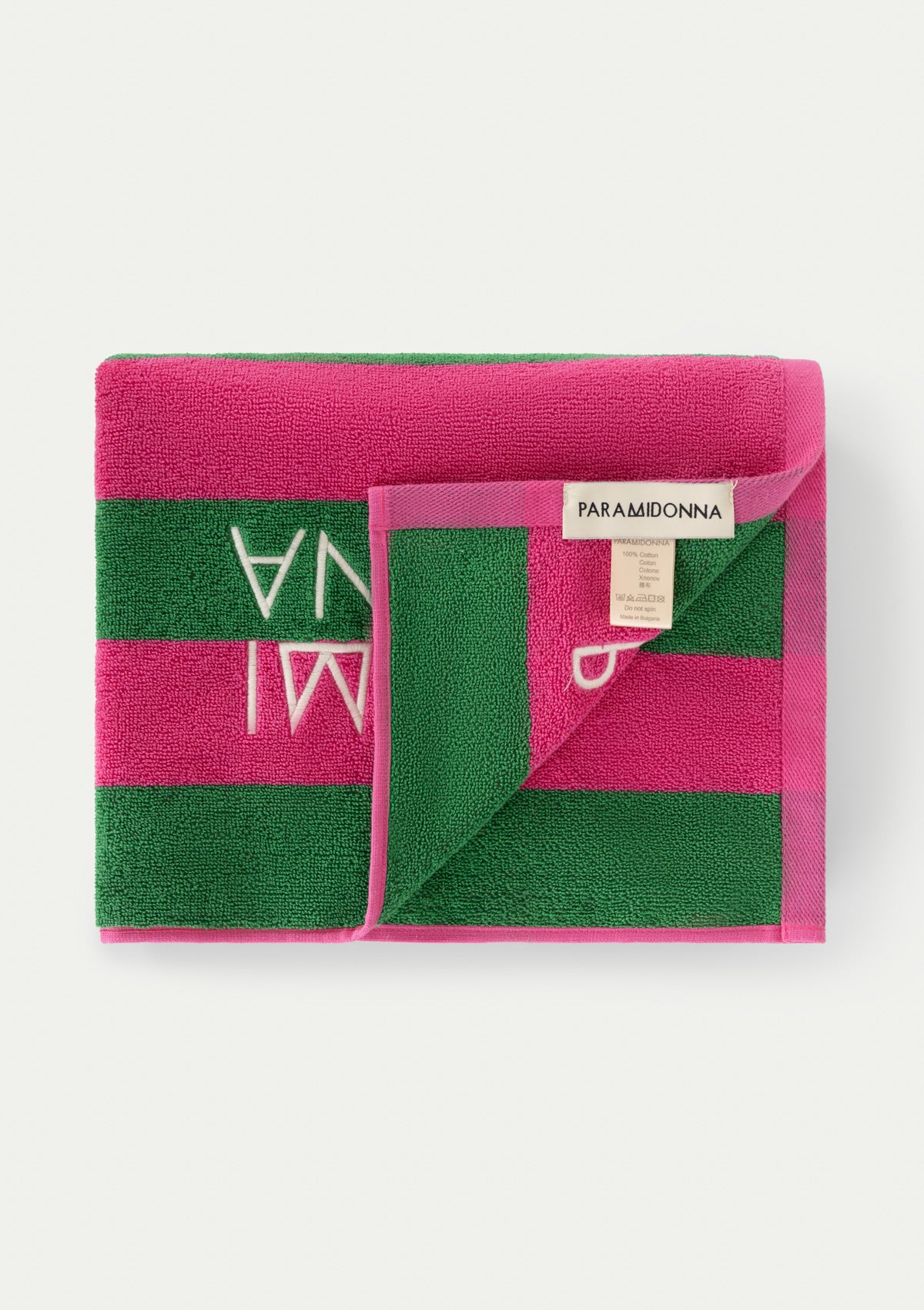 MEDIUM TOWEL FUCHSIA/EMERALD