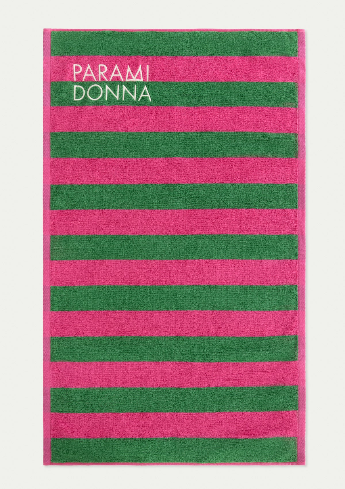 MEDIUM TOWEL FUCHSIA/EMERALD