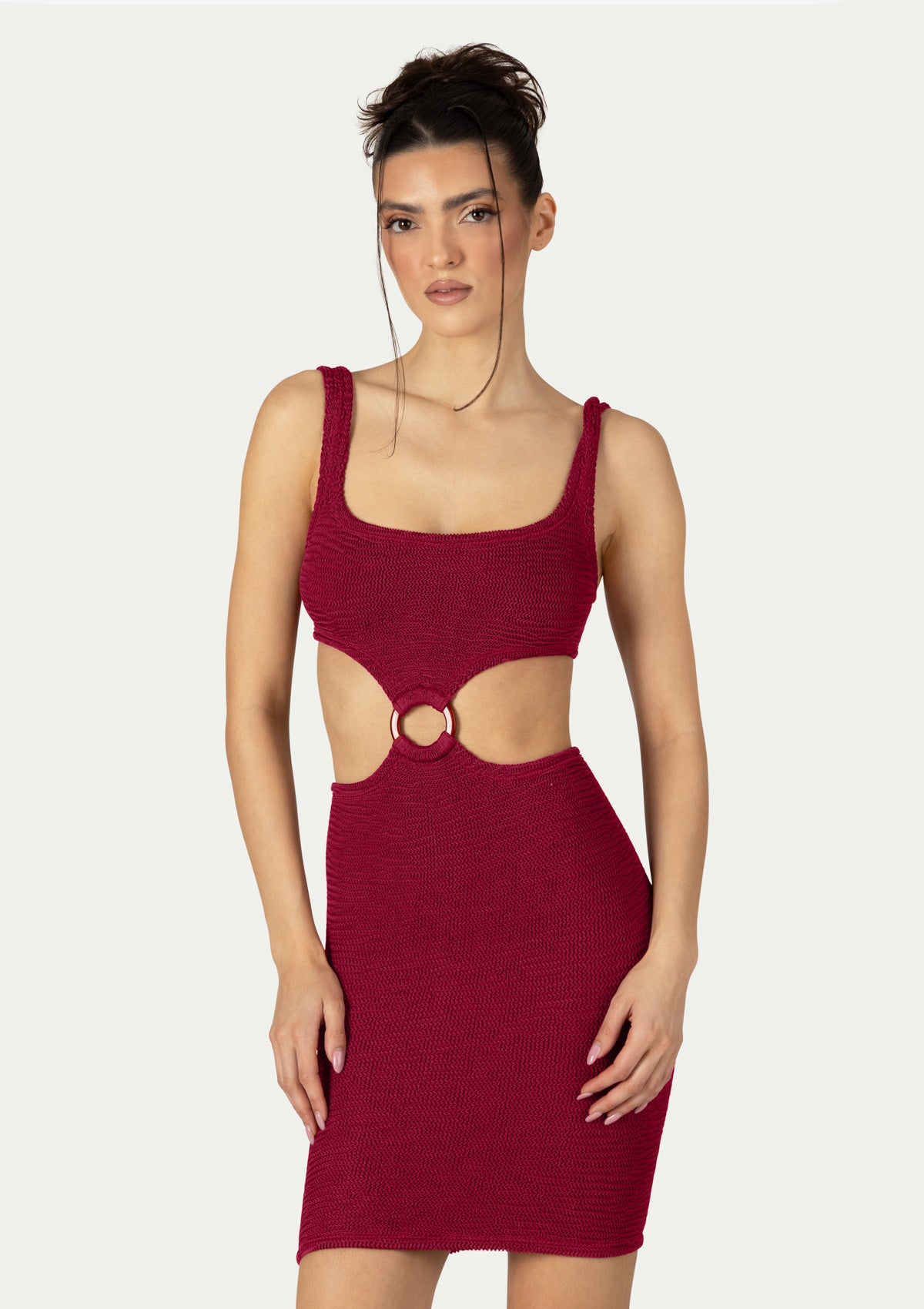 DRESS LAURA BURGUNDY