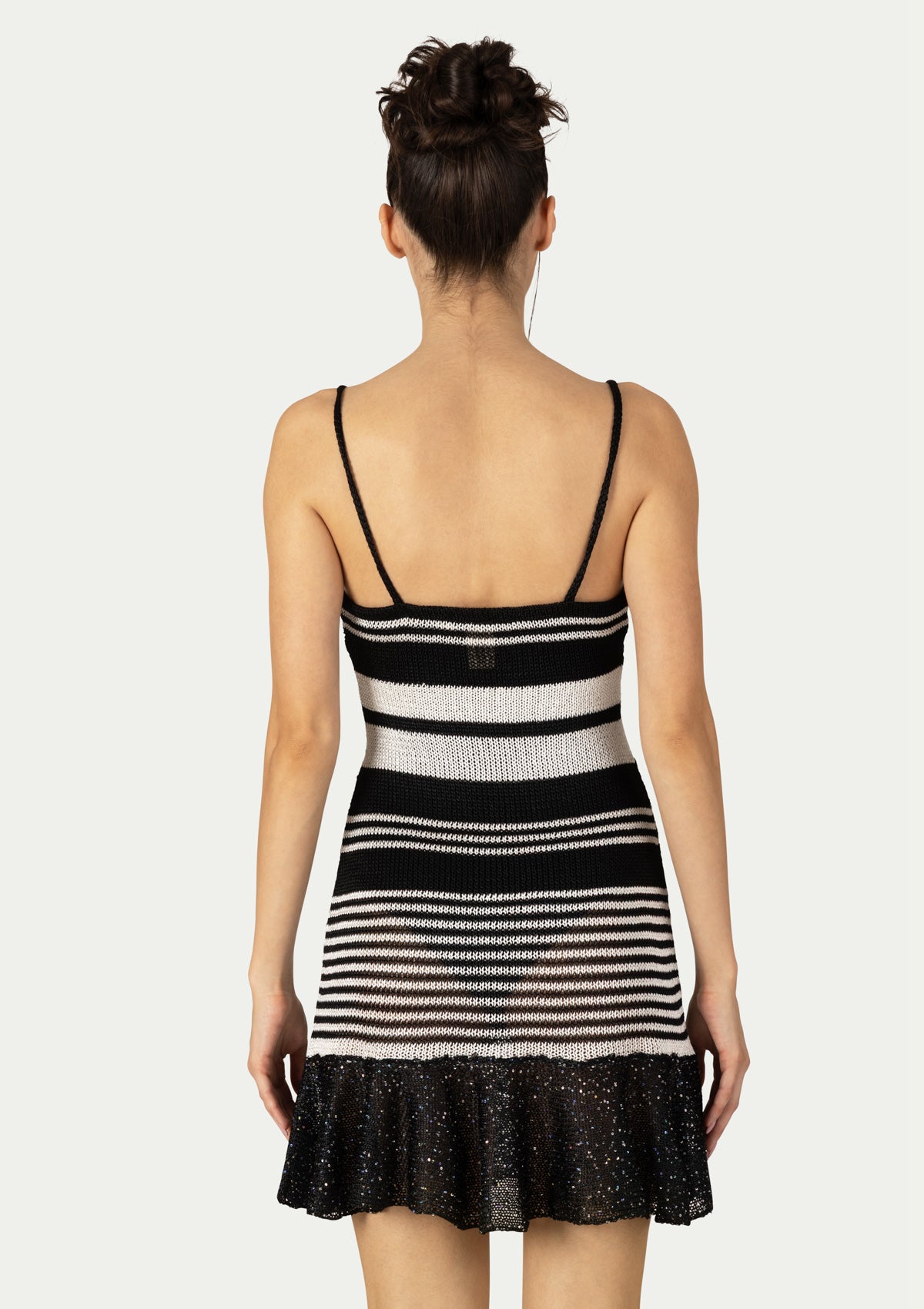 LEA DRESS BLACK/WHITE