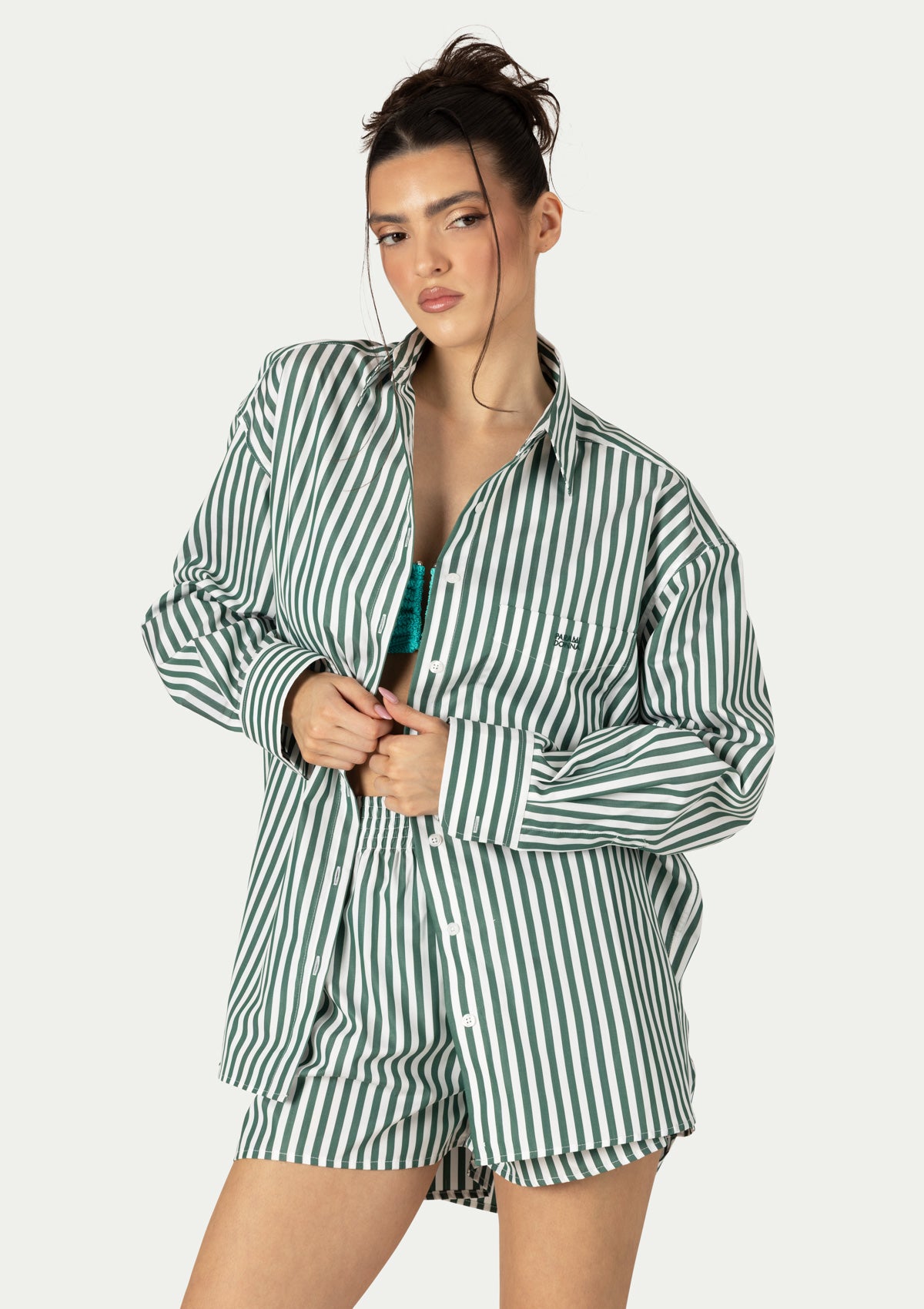 VANESSA SHIRT STRIPED GREEN