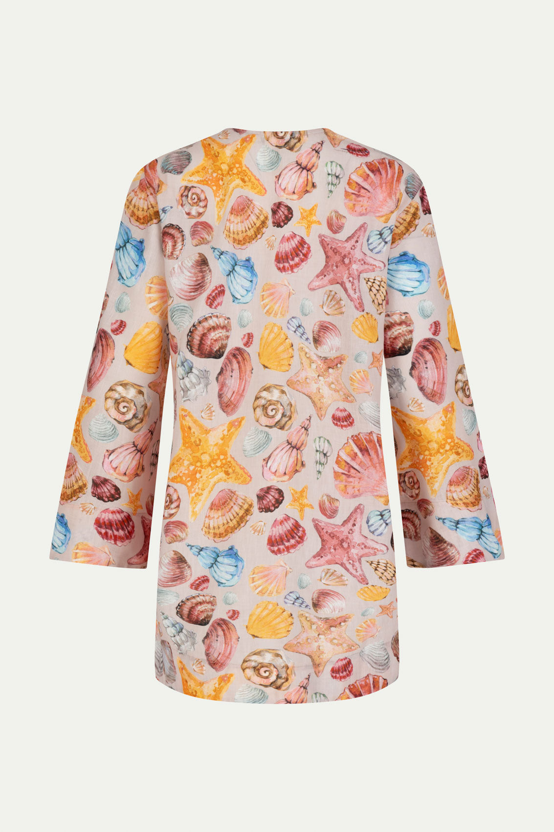 LINEN BEACH TUNIC PINK SHELL