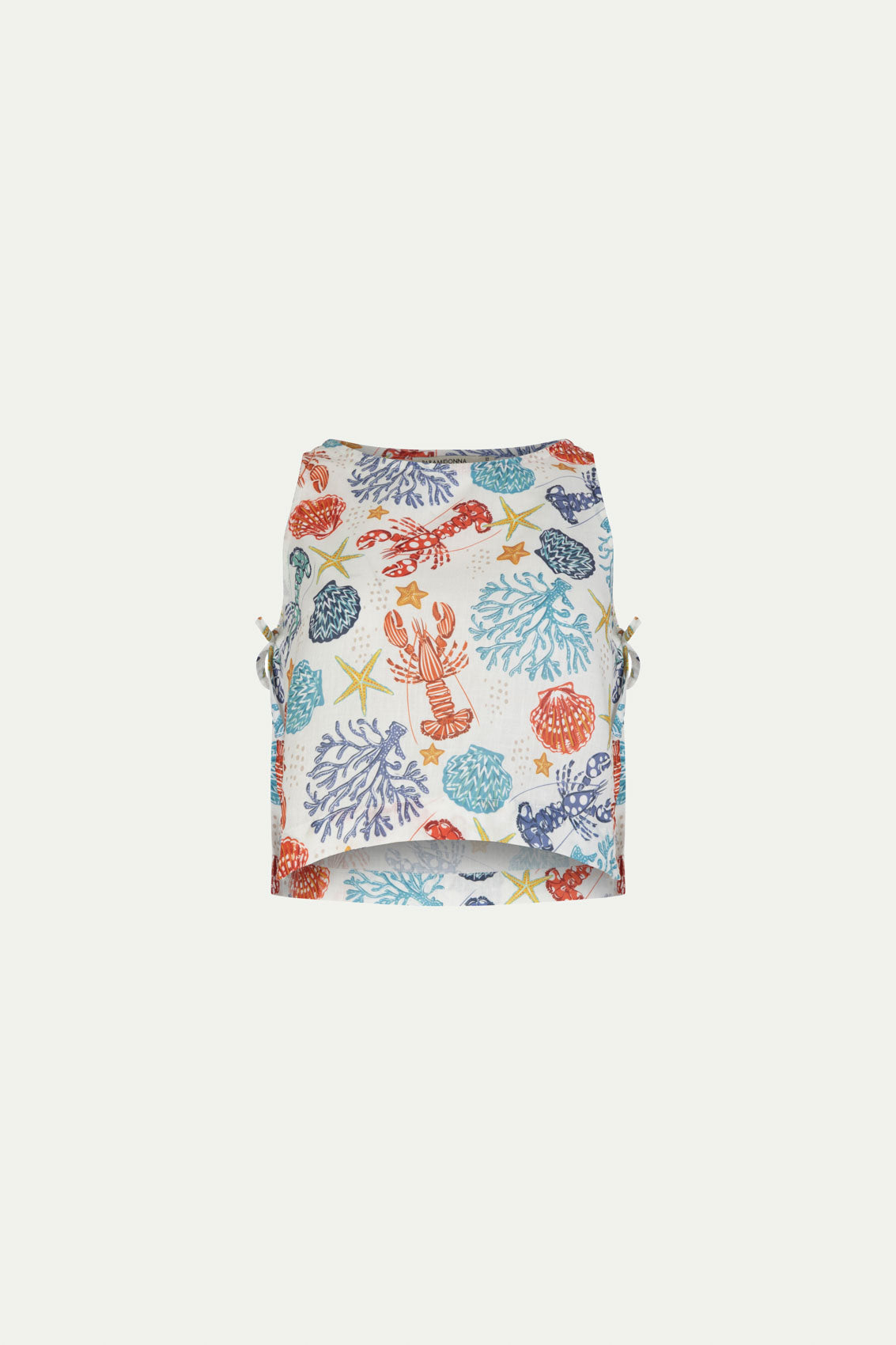 LINEN BEACH TOP WHITE CORAL