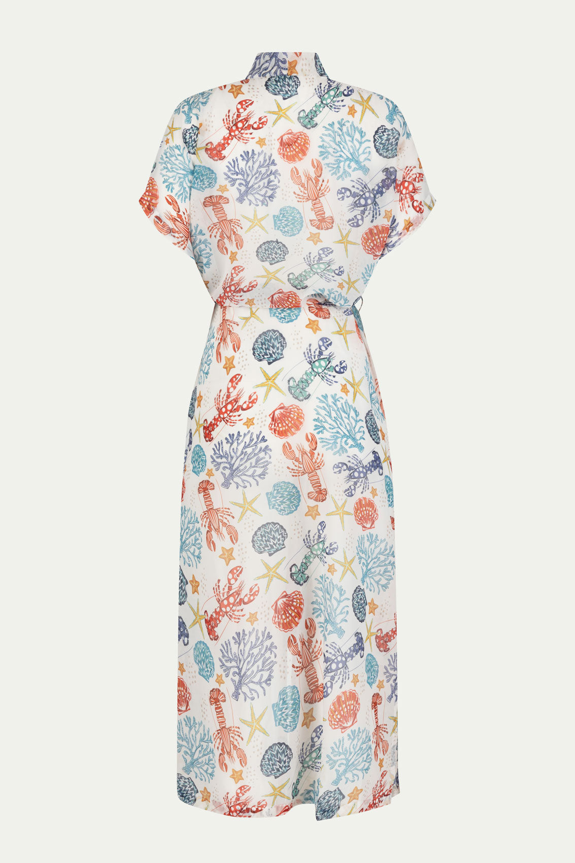 BEACH LONG COVER UP WHITE CORAL