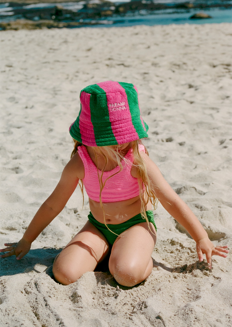 KIDS HAT FUCHSIA/ EMERALD