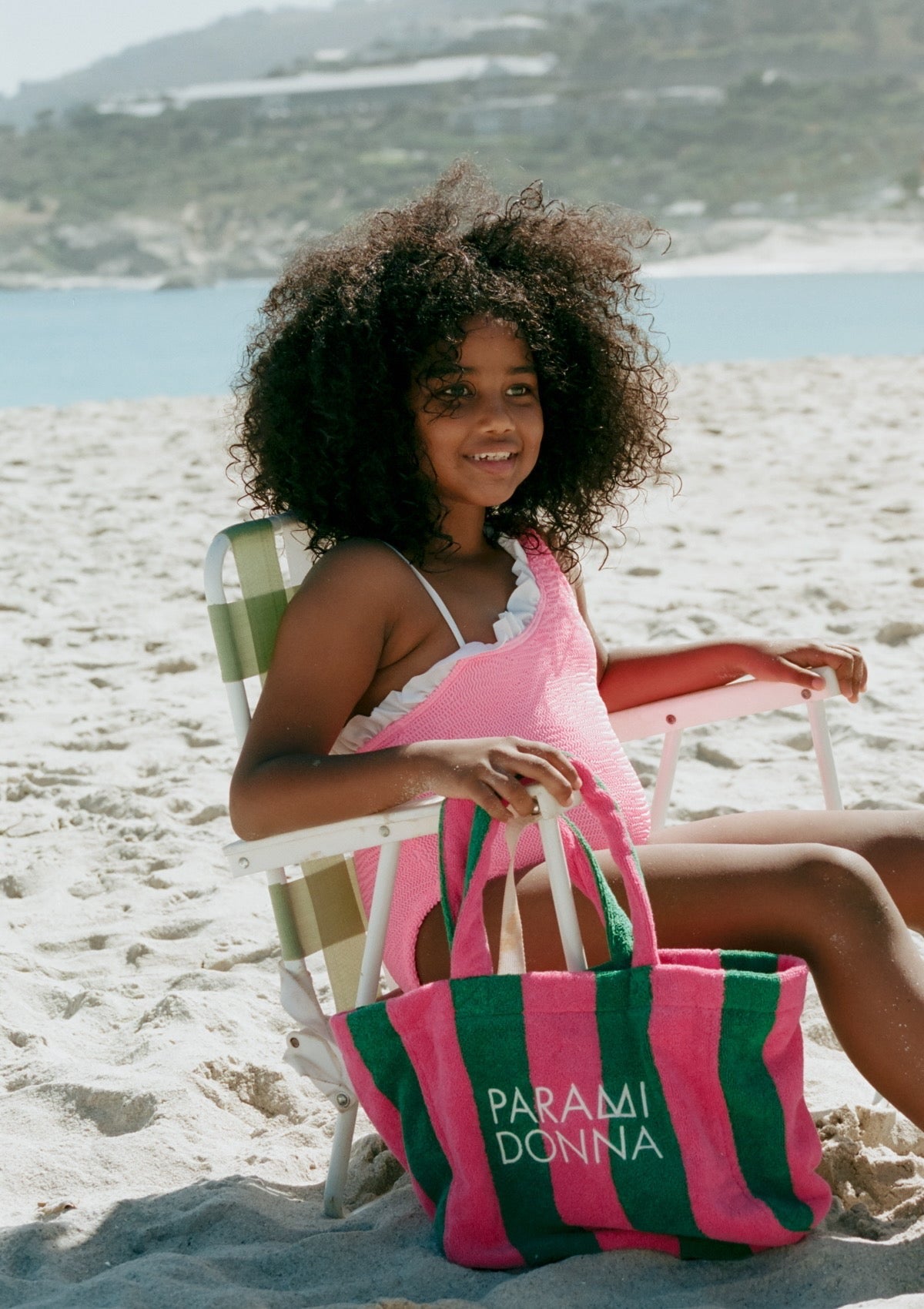 MEDIUM TOTE BAG FUCHSIA/EMERALD