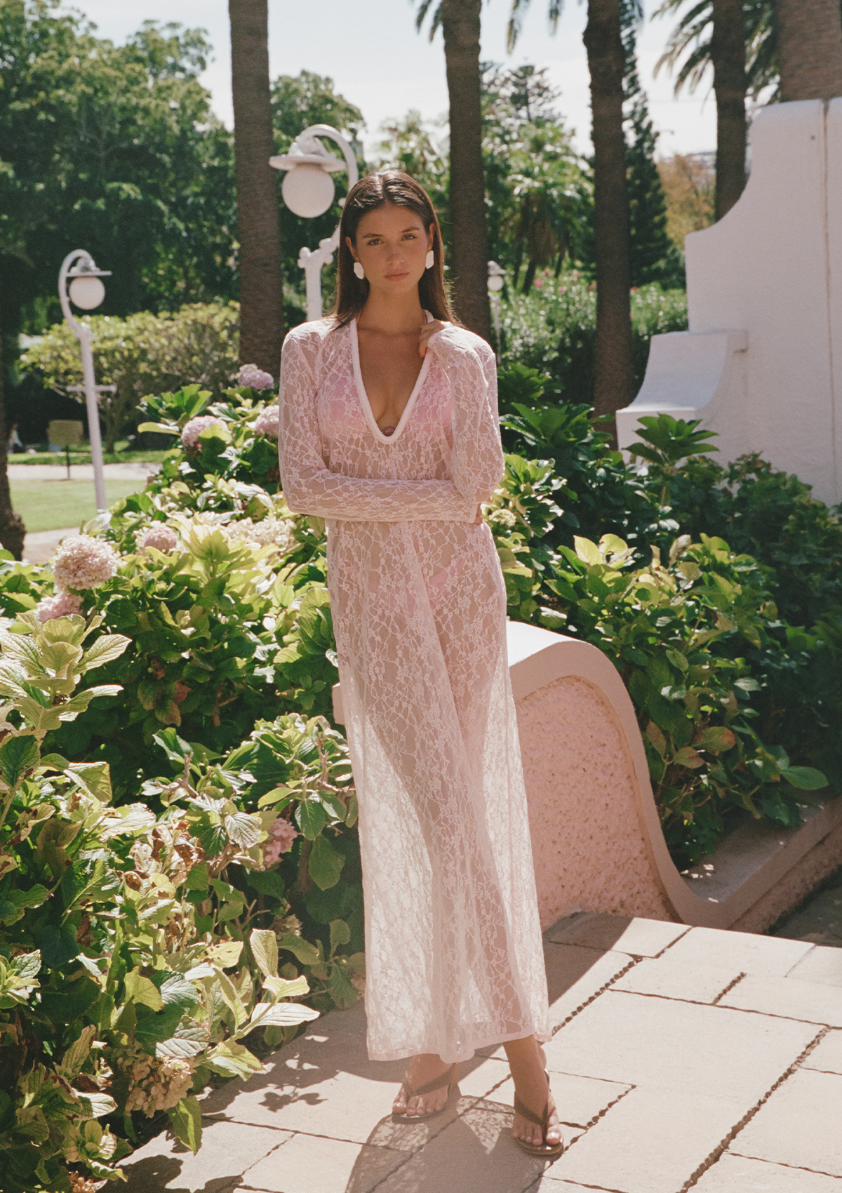 ALBA DRESS Baby pink lace
