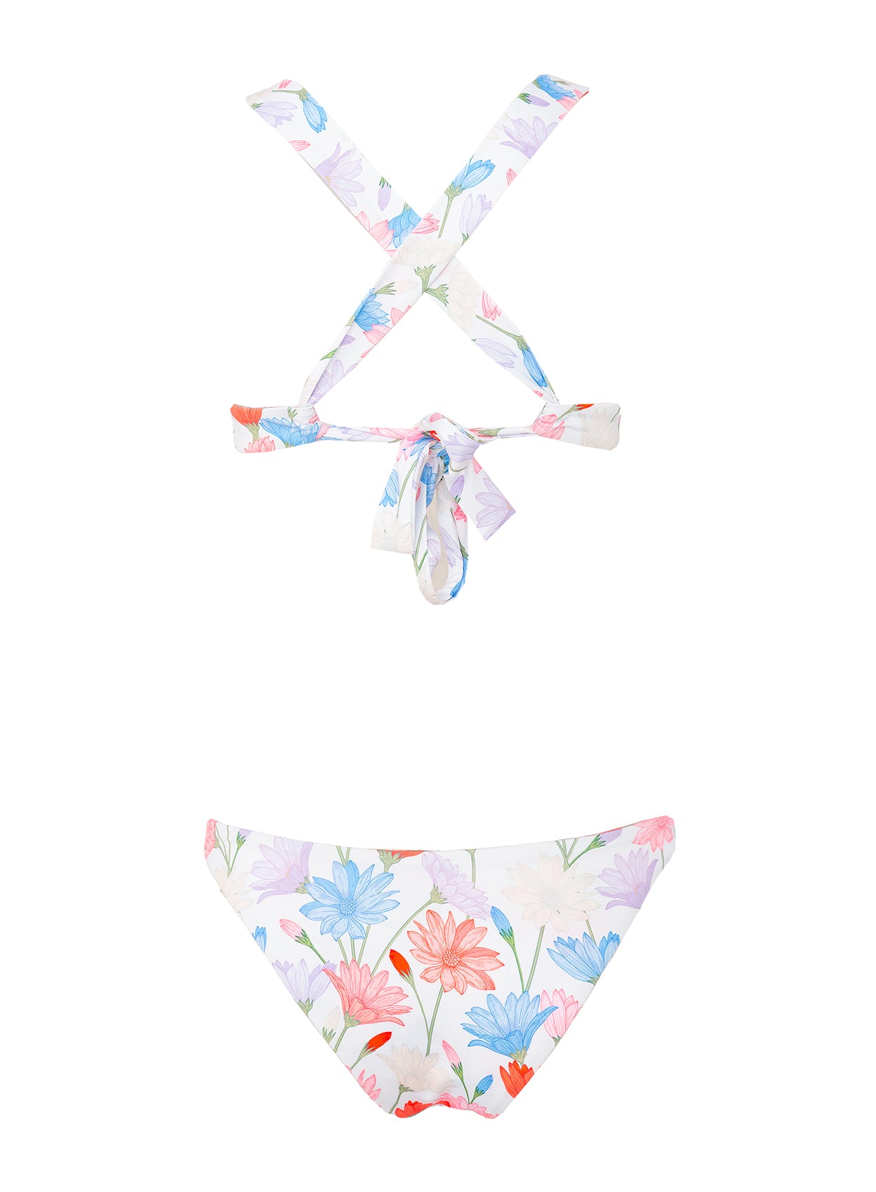 TWO PIECE ANNA SOFT WHITE FLOWERS
